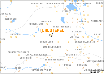 map of Tlacotepec