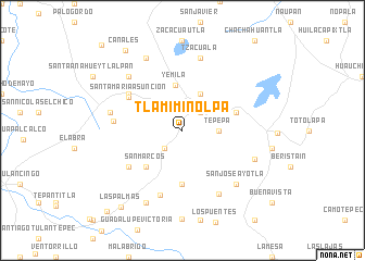 map of Tlamiminolpa