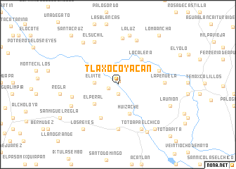 map of Tlaxocoyacan