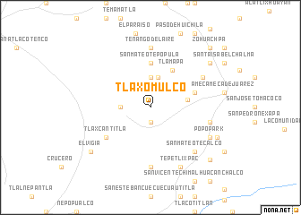 map of Tlaxomulco