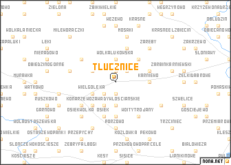 map of Tłucznice