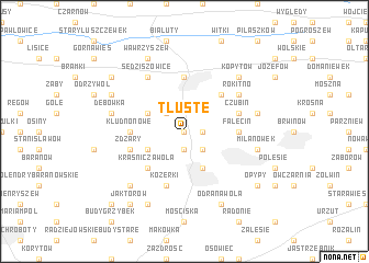 map of Tłuste