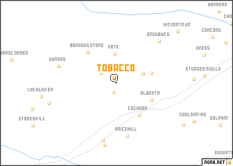 map of Tobacco