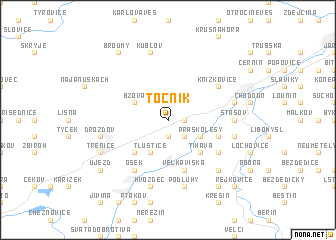 map of Točník