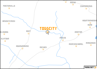 map of Todd City