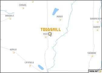 map of Todds Mill