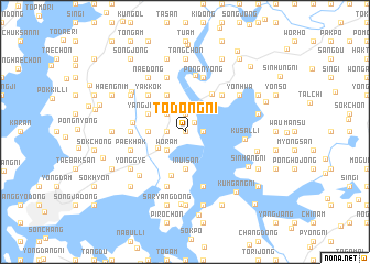 map of Todŏng-ni