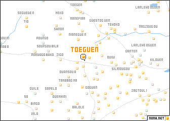 map of Toéguen