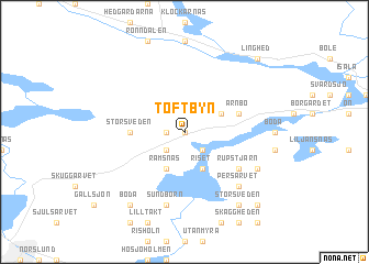 map of Toftbyn