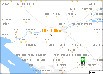 map of Toftnæs