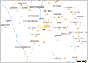 map of Ţoghān