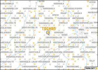 map of Ţoghān