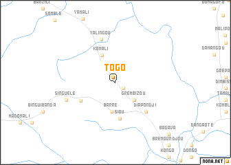 map of Togo