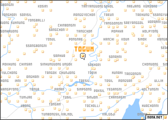 map of Tŏgŭm