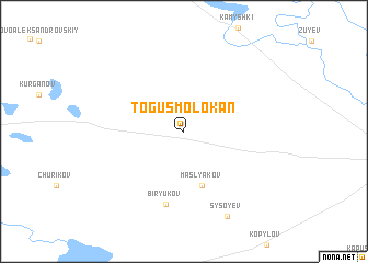 map of Togus-Molokan