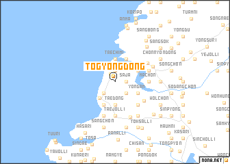 map of Tŏgyong-dong