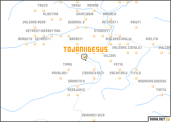 map of Tojanii de Sus
