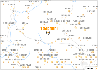 map of Tojŏng-ni