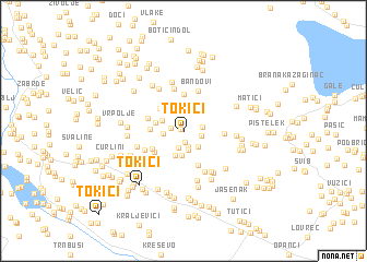 map of Tokići
