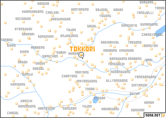 map of Tŏkkŏ-ri