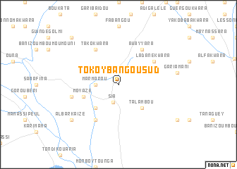 map of Tokoy Bangou-Sud
