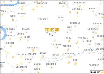 map of Tŏksan