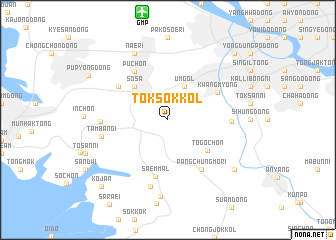 map of Tŏksŏk-kol