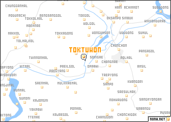 map of Tŏktuwŏn