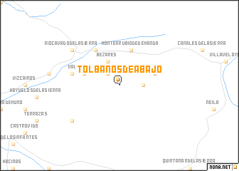 map of Tolbaños de Abajo