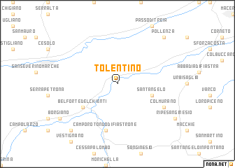map of Tolentino