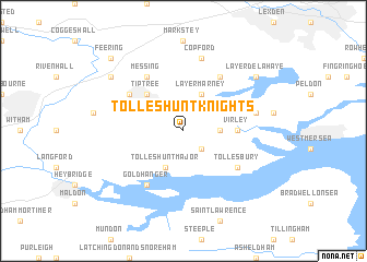 map of Tolleshunt Knights