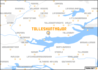 map of Tolleshunt Major