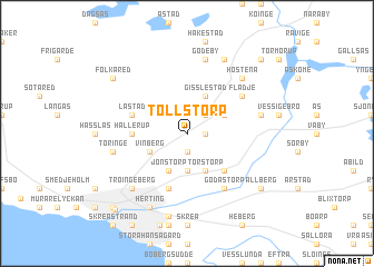 map of Töllstorp