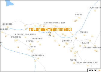 map of Tolombeh-ye Banī Asadī