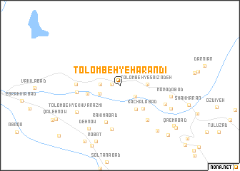 map of Tolombeh-ye Harandī