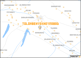 map of Tolombeh-ye Kheyrābād