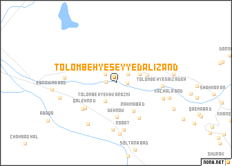 map of Tolombeh-ye Seyyed ‘Alī Zand