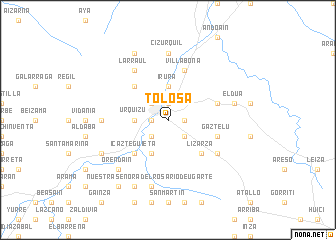 map of Tolosa