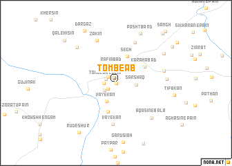 map of Tomb-e Āb