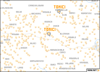 map of Tomići