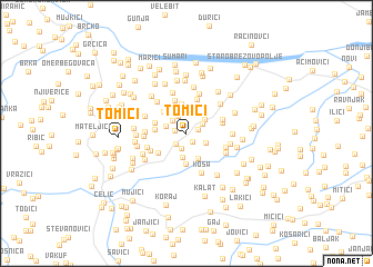 map of Tomići