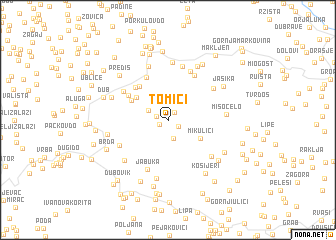 map of Tomići