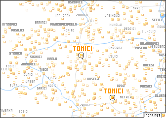 map of Tomići