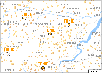 map of Tomići