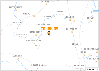 map of Tompkins