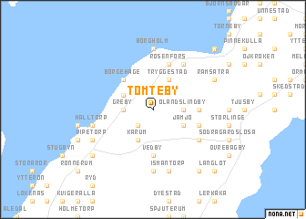 map of Tomteby