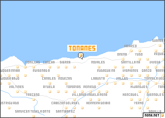 map of Toñanes