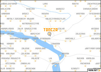 map of Tończa