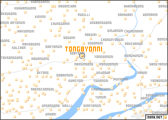 map of Tongbyŏn-ni