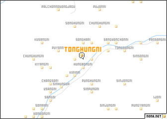 map of Tonghŭng-ni